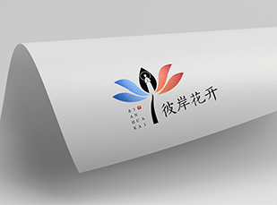 佛教文化藝術(shù)風(fēng)格logo設(shè)計(jì)-彼岸花開(kāi)